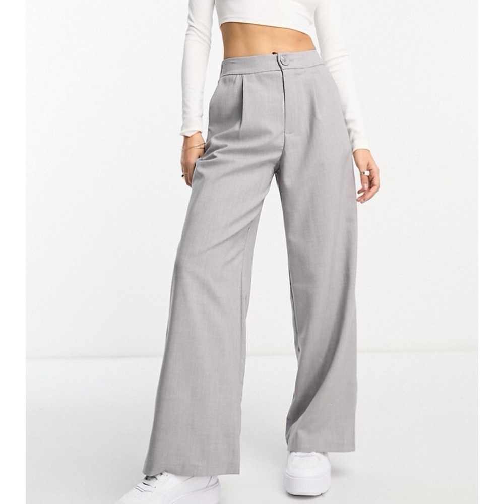 STRADIVARIUS PETITE WIDE LEG RELAXED DAD PANTS